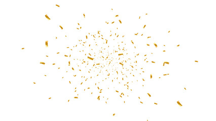 Gold confetti burst. PNG illustration of festive confetti background