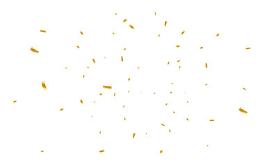 Gold confetti burst. PNG illustration of festive confetti background