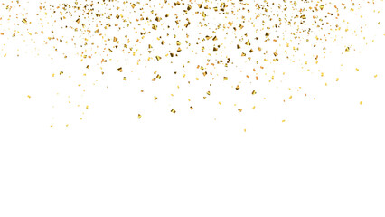 Gold confetti burst. PNG illustration of flying confetti