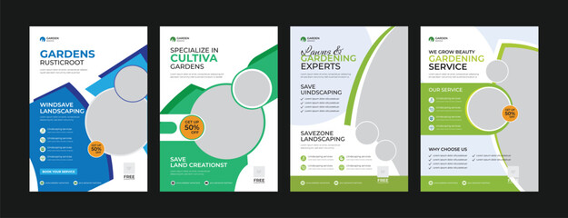 lawn care flyer design, Agriculture farming service. Farming service flyer.