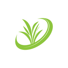 Green grass icon and symbol template