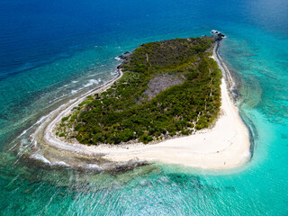 Sandy Cay, National Parks, british Virgin Islands, aerial view 