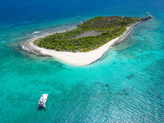 Sandy Cay, National Parks, british Virgin Islands, aerial view 