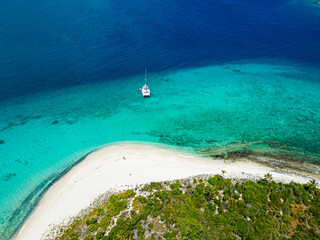 Sandy Cay, National Parks, british Virgin Islands, aerial view 