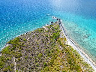 Sandy Cay, National Parks, british Virgin Islands, aerial view 