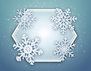 Minimalist Winter Giveaway Social Media Template Featuring a Subtle Snowflake Frame, Perfect for Seasonal Promotions and Engaging Online Campaigns