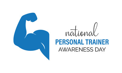 National Personal Trainer Awareness Day , January 2 Fitness Poster Template vector design.