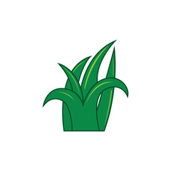 Green grass icon and symbol template