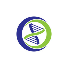 DNA logo design template.icon for science technology, vector illustration