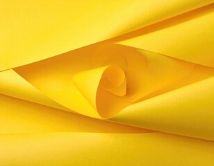 Curled yellow paper layers, abstract design