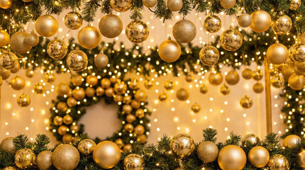 golden christmas background