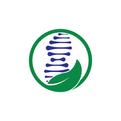 DNA logo design template.icon for science technology, vector illustration