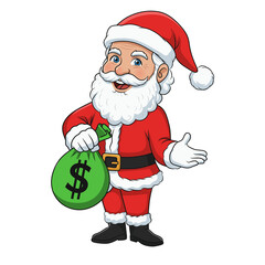 Santa claus with a bag gift 