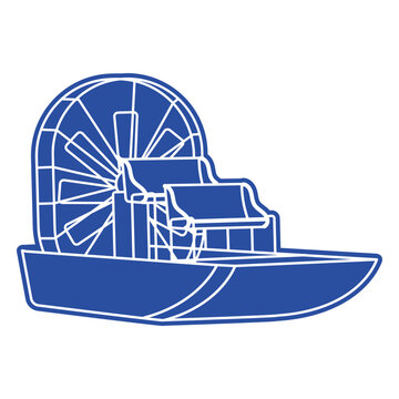 Airboat water boat silhouette