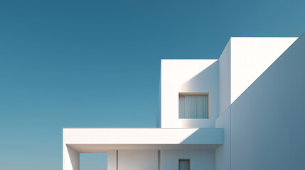 Cloud dancer modern architecture photography of white building against clear blue sky day colour of the year 2026