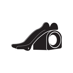 Playground Icon Silhouette Illustration. Children Vector Graphic Pictogram Symbol Clip Art. Doodle Sketch Black Sign.