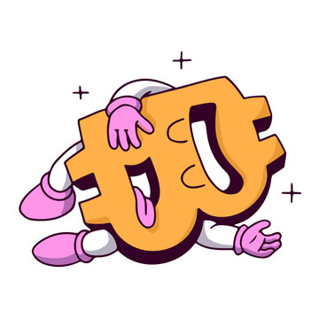 Bitcoin dead cartoon character