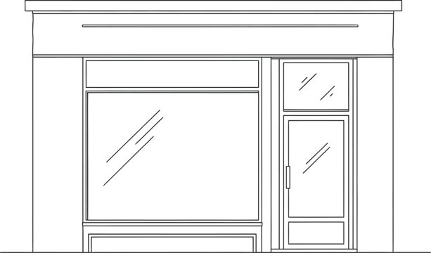 Storefront shop facade building architecture design commercial real estate door