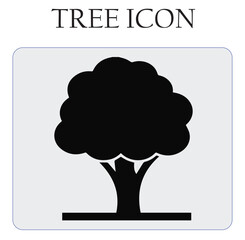 Minimalist tree icon vector illustration, perfect for eco-friendly branding, nature logos, environmental projects, sustainability graphics, and modern digital design.