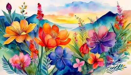 celebrate new zealand flowers week with vibrant watercolor art