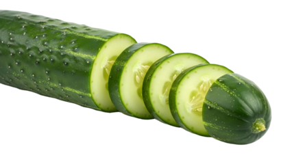 Sliced Cucumber on a White Background graphic (87 isolated on a transparent background