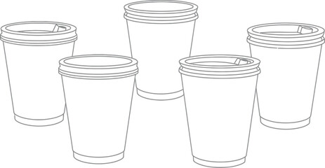 Coffee cups drink beverage disposable takeaway caffeine hot paper container