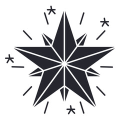Obraz premium Stars tattoo cut out traditional