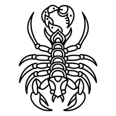 Scorpion tattoo stroke traditional