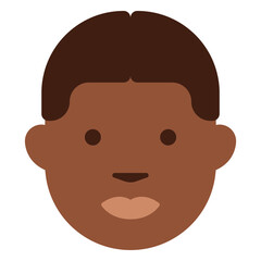 Black boy head icon