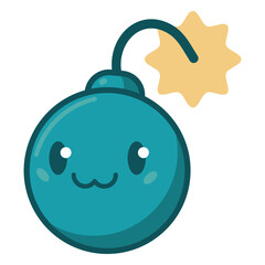 Cute bomb cartoon