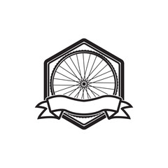 Vintage and modern bicycle shop logo badges and labels. Isolated vector bicycle wheels. Bicycle shop and repair logos.