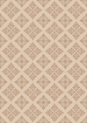 Beige floral damask seamless pattern, elegant damask pattern vector wallpaper, classic damask pattern vector for Wallpaper, Fabric, Branding, Packaging, Invitations, Wedding, luxury design.