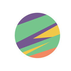 Planet colorful minimalist icon