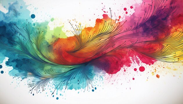 abstract watercolor splatter design
