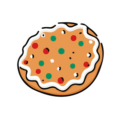 A beautiful Clipart collection, an Attractive Minimalist illustration, a simple illustration with EPS format design
Simple_flat_2D_icon_festive_cookie_with_icing_isolated_