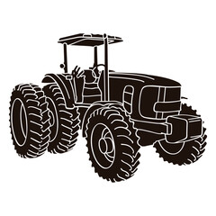 Farm truck transport silhouette