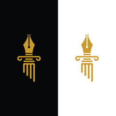 Pillar Pen law Logo Design