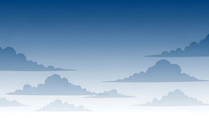 Serene blue sky with soft clouds creating a peaceful and calming atmosphere backdrop scene