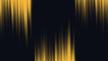Halftone yellow dots pattern and black gradient grunge texture background. Dotted line comic sport style vector illustration.Vector ilustration eps 10