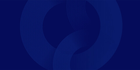 Circle abstract background. Blue gradient circular shape elements. Minimalist geometric pattern. Modern design.