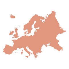 European Continent Map Silhouette © Vexels