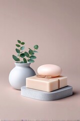 Soap and Eucalyptus Arrangement on Display