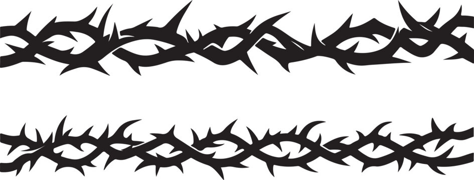 Crown of Thorns Seamless Pattern &ndash; Christian Symbol Vector Design.
