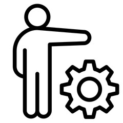 Executive icon in vector illustration Simple modern line style for apps, reports, and digital dashboards.