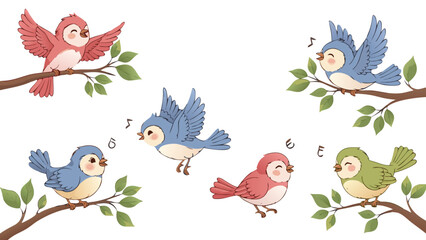 set of birds