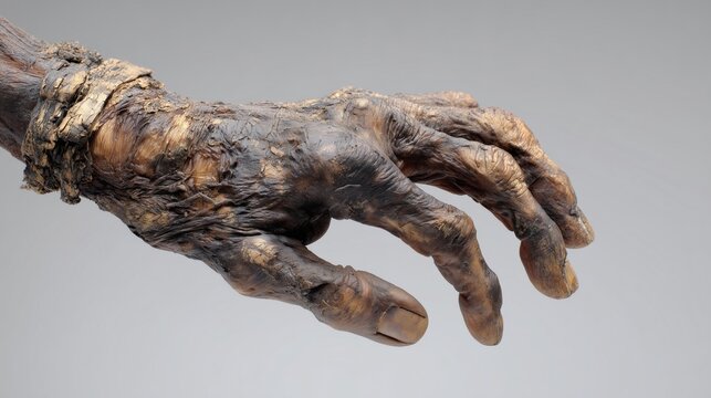 World Leprosy Day. Detailed clinical documentary image showing physical deformities caused by leprosy clawed hand, muscle wasting, visible nerve thickening