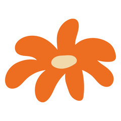 Daisy flat orange flower