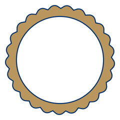 Gold circle frame