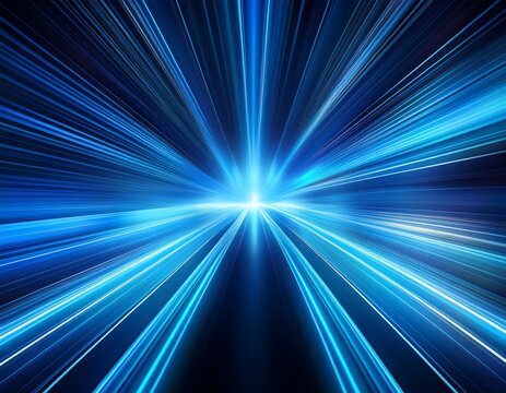 abstract blue light speed lines background with a blur effect a futuristic technology concept