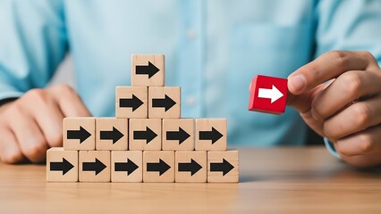 Achieve business goals by leading with innovative ideas and clear direction showing success, progress, growth and strategic vision to achieve objectives